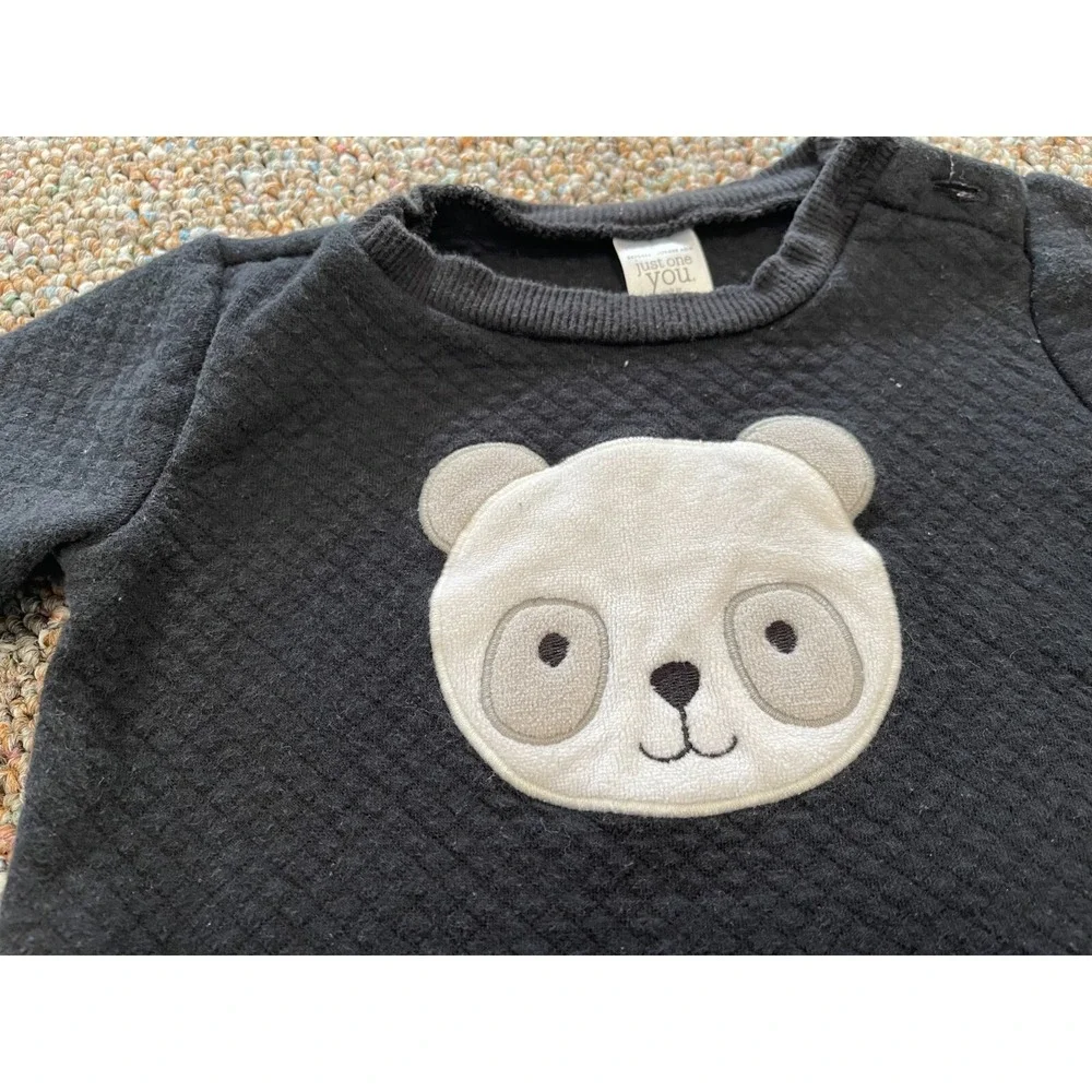 Carter's Girls Black Panda Sweater 12M